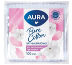 Палочки гигиенические Aura Beauty, 100 шт., ПЭТ-уп. Палочки гигиенические Aura Beauty, 100 шт., ПЭТ-уп.