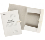 Папка картонная на завязках «Папка для бумаг» «Офисмаг», А4, ширина корешка 20 мм, плотность 220 г/м², немелованная, белая
