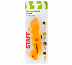 Нож универсальный мощный Staff Pro, ширина лезвия 18 мм, корпус желтый Нож универсальный мощный Staff Pro, ширина лезвия 18 мм, корпус желтый