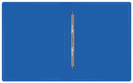 Папка-скоросшиватель пластиковая с пружиной «Бюрократ», толщина пластика 0,5 мм, синяя