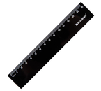 Линейка пластиковая Brauberg Black 1, 15 см, черная Линейка пластиковая Brauberg Black 1, 15 см, черная