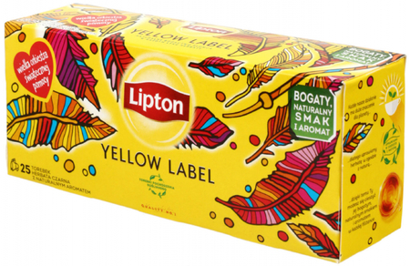 Чай Lipton Yellow Label Tea , 50 г, 25 пакетиков, черный чай