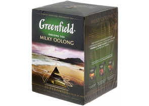 Чай Greenfield, 36 г, 20 пакетиков-пирамидок, Milky Oolong, зеленый чай