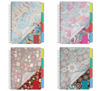 Блокнот-тетрадь на гребне с разделителями Brauberg, 170×215 мм, 150 л., клетка, Foxy Lady, ассорти Блокнот-тетрадь на гребне с разделителями Brauberg, 170×215 мм, 150 л., клетка, Foxy Lady, ассорти