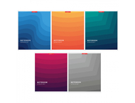 Тетрадь общая А5, 96 л. на скобе «Градиент» Тетрадь общая А5, 96 л. на скобе «Градиент»