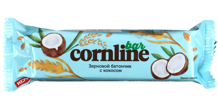 Батончик зерновой Cornline, 30 г, с кокосом