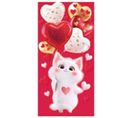 Открытка-конверт для денег «Мир открыток», 83×168 мм, «Котик с шарами-сердечками» Открытка-конверт для денег «Мир открыток», 83×168 мм, «Котик с шарами-сердечками»