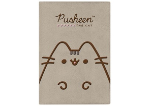 Блокнот на склейке Pusheen, 145×210 мм, 80 л., линия (в плюшевой обложке с вышивкой)