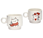 Набор керамических кружек Sima-Land, 2 шт.×250 мл, «Снежные котики» Набор керамических кружек Sima-Land, 2 шт.×250 мл, «Снежные котики»