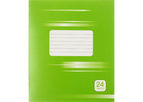 Тетрадь школьная А5, 24 л. на скобе «Полиграфкомбинат», 167×200 мм, линия, зеленая