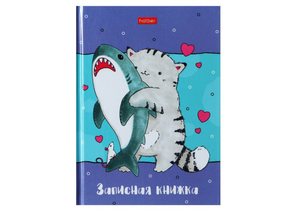 Книжка записная А6 Hatber, 110×150 мм, 48 л., клетка, «Приключения кота Пирожка»