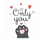 Мини-открытка в букеты «Стильная открытка», 70×70 мм, Only You Мини-открытка в букеты «Стильная открытка», 70×70 мм, Only You