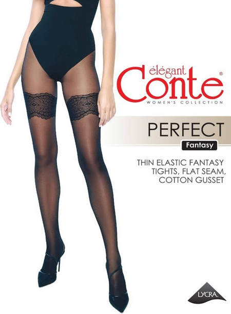 Колготки женские капроновые Conte Elegant Perfect 20 Den, размер 4, Nero