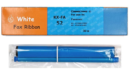 Термопленка White Fax Ribbon KX-FA52, 30 м (цена за 1 рулон)