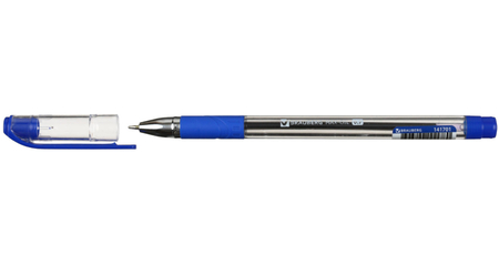 Ручка шариковая Brauberg Max-Oil, корпус прозрачный, стержень синий