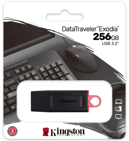 Флэш-накопитель Kingston Data Traveler Exodia (USB 3.2), 256Gb, цвета ассорти