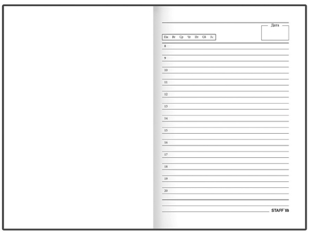 Ежедневник недатированный Staff (А5, фольга), 145*215 мм, 128 л., Flowers