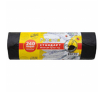 Пакеты для мусора «Ромашка» (ПВД), 240 л, 10 шт., с завязками, черные Пакеты для мусора «Ромашка» (ПВД), 240 л, 10 шт., с завязками, черные