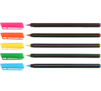 Ручка шариковая одноразовая Luxor Stick Soft Touch, корпус ассорти, стержень синий