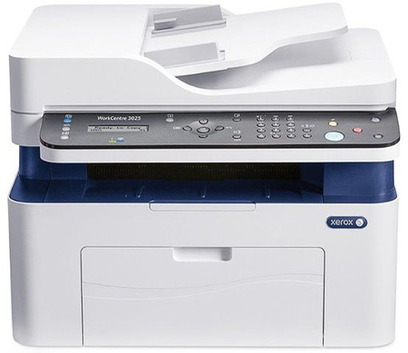 МФУ Xerox WorkCentre 3025NI, A4, лазерная черно-белая печать 1200x1200 dpi, сканер 600x600 dpi, дисплей, факс, Wi-Fi, Ethernet