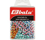Скрепки цветные виниловые «Зебра» Balu, 25 мм, 70 шт., округлые Скрепки цветные виниловые «Зебра» Balu, 25 мм, 70 шт., округлые