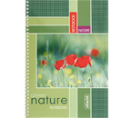 Тетрадь общая А4, 60 л. на гребне Attache Nature, 205×290 мм, клетка