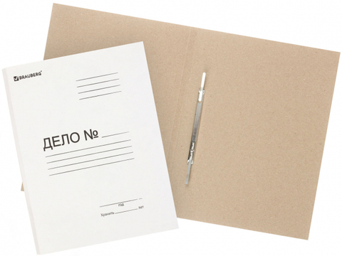 Папка картонная «Дело» со скоросшивателем Brauberg Standard, А4, ширина ...