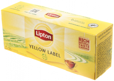 Чай Lipton Yellow Label Tea , 50 г, 25 пакетиков, черный чай