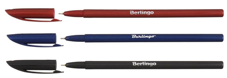 Ручка шариковая Berlingo Metallic, корпус ассорти, стержень синий