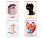 Блокнот на гребне Brauberg Kids (А5), 145×205 мм, 60 л., клетка, «Милые зверята», ассорти Блокнот на гребне Brauberg Kids (А5), 145×205 мм, 60 л., клетка, «Милые зверята», ассорти