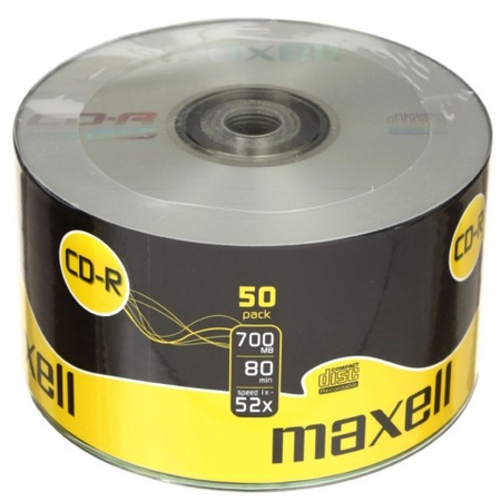 Компакт-диск CD-R Maxell, 52x, 50 шт. в тубе 