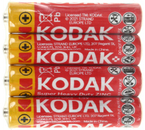 Батарейки солевые Kodak Super Heavy Duty Zinc, АAА, R03, 1.5V, 4 шт.