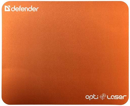 Коврик для мыши Defender Silver Opti-Laser, 220*180*0,4 мм, оранжевый металлик