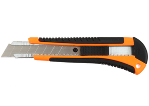 Нож канцелярский Workmate, ширина лезвия 18 мм, корпус оранжевый Нож канцелярский Workmate, ширина лезвия 18 мм, корпус оранжевый