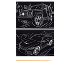 Набор для творчества «Гравюра» Sima-Land, 10×15 см (2 рисунка), «Крутые машины» Набор для творчества «Гравюра» Sima-Land, 10×15 см (2 рисунка), «Крутые машины»