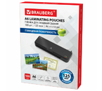 Пленка для ламинирования Brauberg, А6 (111×154 мм), 125 мкм, глянец, 100 шт. Пленка для ламинирования Brauberg, А6 (111×154 мм), 125 мкм, глянец, 100 шт.
