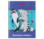 Книжка записная А6 Hatber, 110×150 мм, 48 л., клетка, «Приключения кота Пирожка»