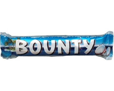 Конфета Bounty, 55 г, с мякотью кокоса