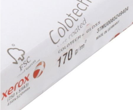 Бумага офисная Xerox Colotech+ Gloss coated, SRА3 (450*320 мм), 170 г/м2 (цена за 1 лист)