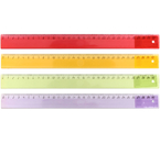 Линейка пластиковая Workmate, 30 см, прозрачная флуоресцентная, ассорти Линейка пластиковая Workmate, 30 см, прозрачная флуоресцентная, ассорти