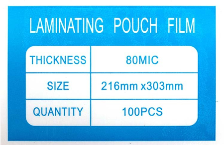 Пленка для ламинирования Laminating Film, А4 (216*303 мм), 80 мкм, глянец, 100 шт.