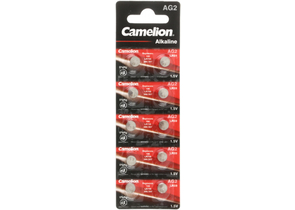 Батарейки щелочные дисковые Camelion Alkaline, AG2, LR726, 1.5V, 10 шт.