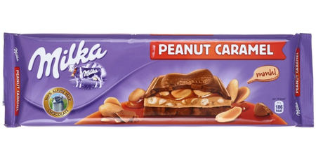 Шоколад Milka, 276 г, Peanut Caramel, молочный