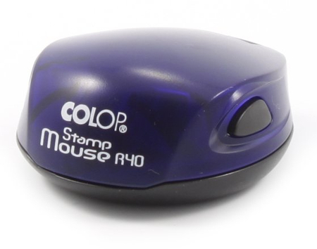 Полуавтоматическая оснастка Colop Stamp Mouse R40, для клише печати ø40 мм, корпус цвета индиго