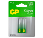 Батарейки щелочные GP Super G-Tech, AA, LR6, 1.5V, 2 шт.