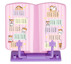 Подставка для книг пластиковая «Стамм», 200×200 мм, «Мяу», розовая с фиолетовым Подставка для книг пластиковая «Стамм», 200×200 мм, «Мяу», розовая с фиолетовым