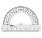 Транспортир пластиковый «Стамм», 8 см, 180°, прозрачный