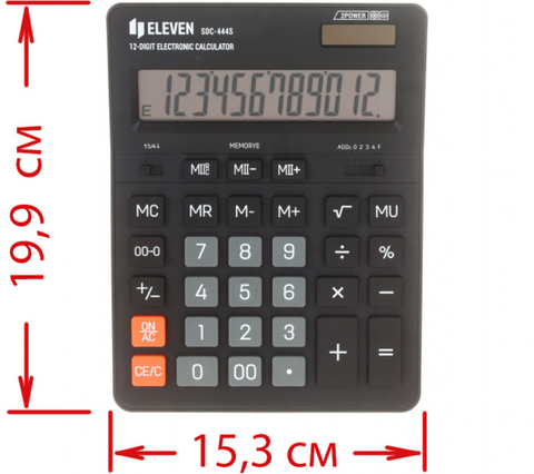 Калькулятор 12-разрядный Eleven SDC-444S, черный купить в Минске, цены ...