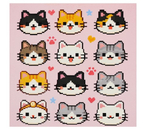 Блокнот на скобе ArtFox (квадрат), 100×100 мм, 16 л., клетка, «Котики» Блокнот на скобе ArtFox (квадрат), 100×100 мм, 16 л., клетка, «Котики»
