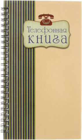 Книга телефонная «Полиграфкомбинат», 120*210 мм, 48 л., линия, бежевая + синяя полоска